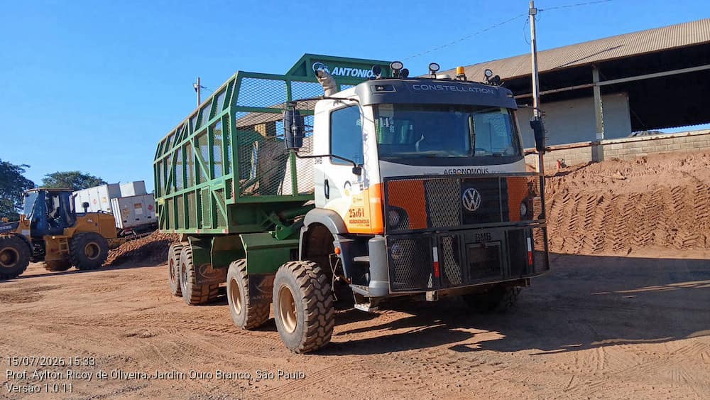VOLKSWAGEN VW 31.280 AGRONOMOUS + TRANSBORDO ANTONIOSI ATA 22 T C/ KIT MUDA GPS TRIMBLE PNEUS CEAT 6X4