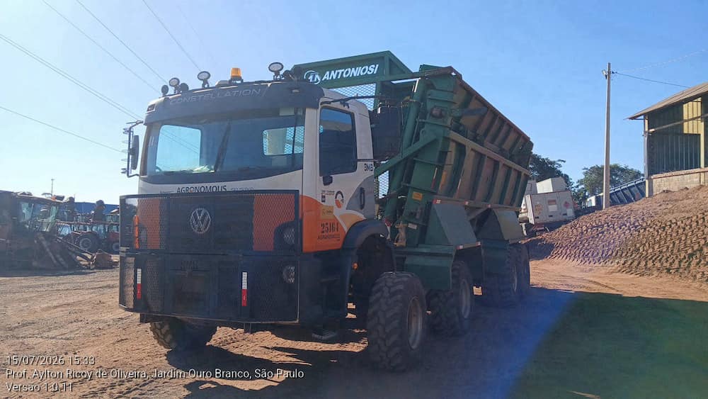 VOLKSWAGEN VW 31.280 AGRONOMOUS + TRANSBORDO ANTONIOSI ATA 22 T C/ KIT MUDA GPS TRIMBLE PNEUS CEAT 6X4