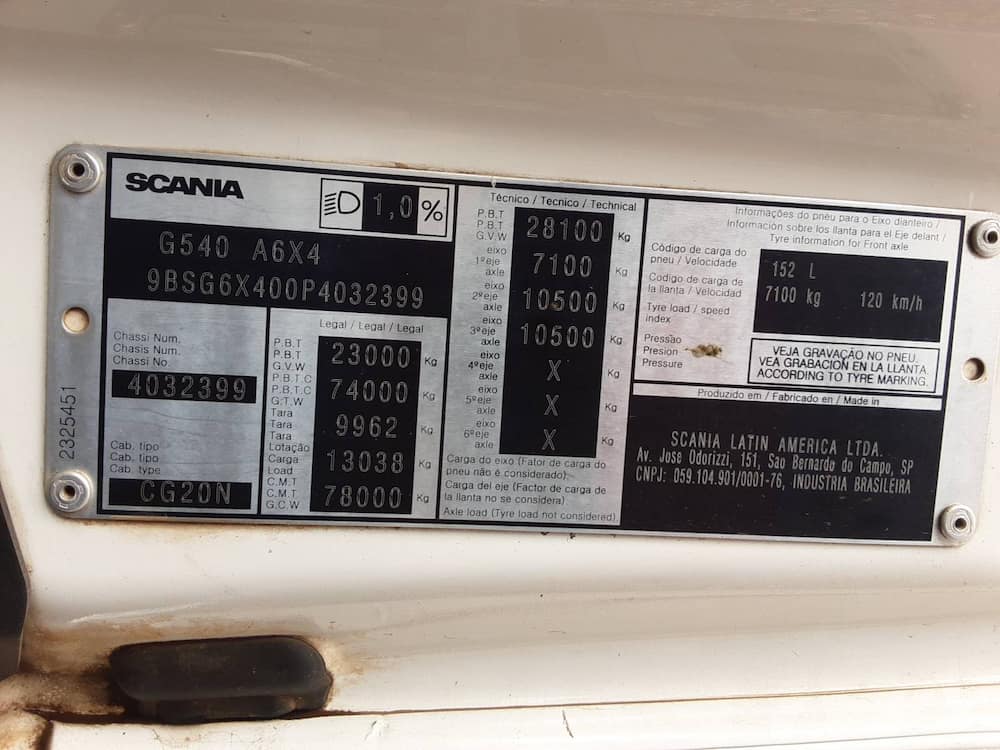 Scania G-540 A 6x4 2p (diesel)(E5)